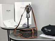 Celine Medium Folco Bag In Triomphe Canvas And Calfskin Tan - 18.5x17x7cm - 3