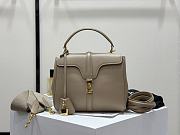 Celine Small 16 In Satinated Calfskin Gray - 23x18x10cm - 1