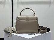 Celine Small 16 In Satinated Calfskin Gray - 23x18x10cm - 3