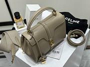 Celine Small 16 In Satinated Calfskin Gray - 23x18x10cm - 2