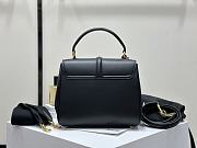 Celine Small 16 In Satinated Calfskin Black - 23x18x10cm - 3