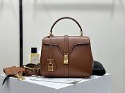 Celine Small 16 In Satinated Calfskin Brown - 23x18x10cm - 1