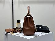 Celine Small 16 In Satinated Calfskin Brown - 23x18x10cm - 6