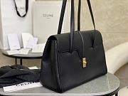 Celine Medium Soft 16 Bag In Supple Grained Calfskin Black - 32.5x23x14cm - 4