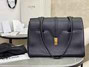 Celine Medium Soft 16 Bag In Supple Grained Calfskin Black - 32.5x23x14cm - 3