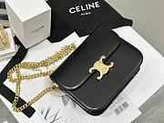 Celine Medium College Bag In Shiny Calfskin Black - 20x15.5x6cm - 2