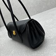 Miumiu Leather Shoulder Bag Black - 28x15x11cm - 5