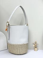 Loro Piana Cedar Bucket Bag Wicker White - 26x27x19cm - 5