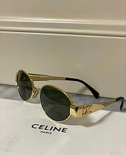 Celine Triomphe Metal 01 Sunglasses in Metal Gold Green  - 1