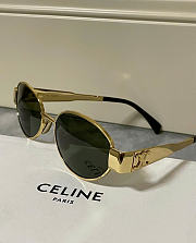 Celine Triomphe Metal 01 Sunglasses in Metal Gold Green  - 5