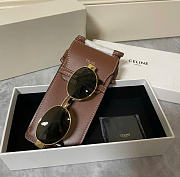 Celine Triomphe Metal 01 Sunglasses in Metal Gold Green  - 2