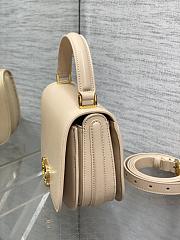 Dior Medium 30 Montaigne Avenue Top Handle Bag Powder Beige Ribbed Calfskin - 19x12x8cm - 5