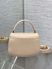 Dior Medium 30 Montaigne Avenue Top Handle Bag Powder Beige Ribbed Calfskin - 19x12x8cm - 3