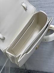 Dior Medium 30 Montaigne Avenue Top Handle Bag White Ribbed Calfskin - 19x12x8cm - 2