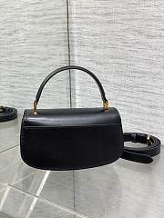 Dior Small 30 Montaigne Avenue Top Handle Bag Black Ribbed Calfskin - 19x9x8cm - 4