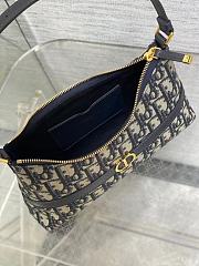 30 Montaigne Mini Hobo Shoulder Bag Blue Dior Oblique Jacquard - 24x14x6.5cm - 6