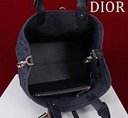 Medium Dior Toujours Bag Blue Graphic Cannage Denim - 28.5x21.5x17cm - 2