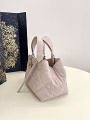 Small Dior Toujours Bag Pale Pink Macrocannage Calfskin - 23x14x12cm - 3