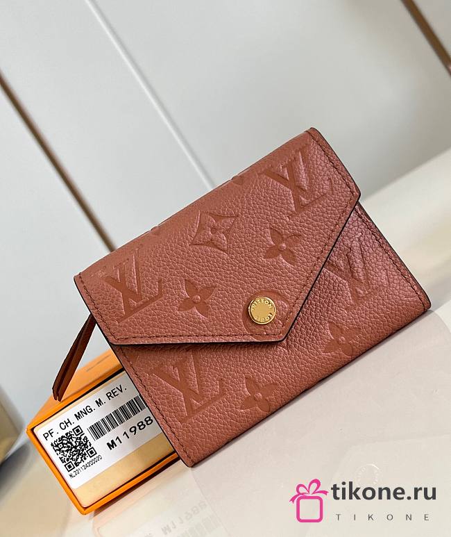 LV Victorine Wallet Monogram Empreinte Leather Cognac M11988 - 12x9.5x2.5cm - 1