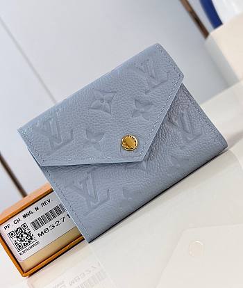 LV Victorine Wallet Monogram Empreinte Leather Blue Hour M83271 - 12x9.5x2.5cm