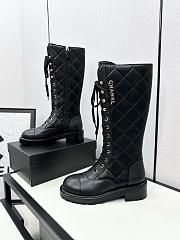 Chanel Boots In Black Leather - 4