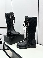 Chanel Boots In Black Leather - 6