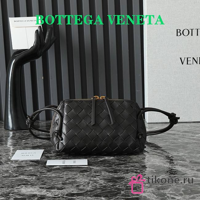 Bottega Veneta Intrecciato Concert Pouch Black - 18.5x11.5x8.5cm - 1