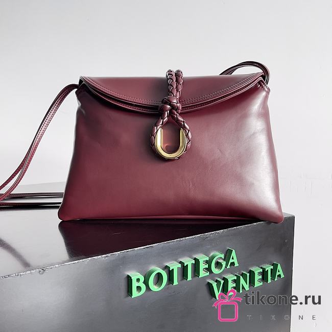 Bottega Veneta Medium Liberta Burgundy - 30x20x8cm - 1