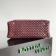 Bottega Veneta Patti Top Handle Bag Burgundy - 26x19x11cm - 6