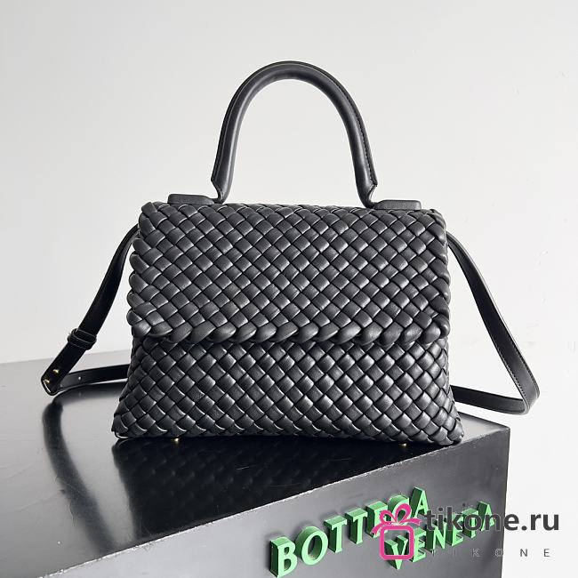 Bottega Veneta Patti Top Handle Bag Black - 26x19x11cm - 1