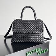 Bottega Veneta Patti Top Handle Bag Black - 26x19x11cm - 1