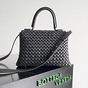 Bottega Veneta Patti Top Handle Bag Black - 26x19x11cm - 3