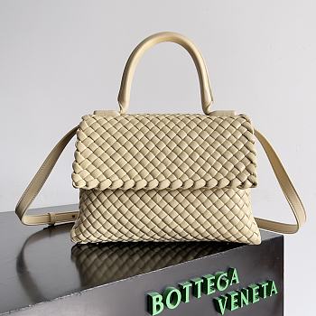 Bottega Veneta Patti Top Handle Bag Beige - 26x19x11cm