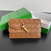 Bottega Veneta Andiamo Zippered Card Case Cognac - 14x8.5x2cm - 5