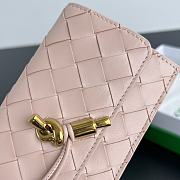 Bottega Veneta Andiamo Zippered Card Case Pink - 14x8.5x2cm - 5