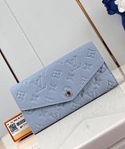 LV Sarah Wallet In Blue Leather M17779 - 10.5x2x19cm - 1