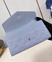 LV Sarah Wallet In Blue Leather M17779 - 10.5x2x19cm - 6