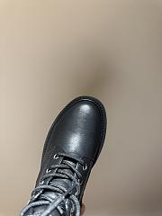 Celine Triomphe Rangers Mid Lace Up Boot In Shiny Bull Black 45mm - 2