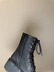 Celine Triomphe Rangers Mid Lace Up Boot In Shiny Bull Black 45mm - 4