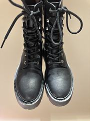 Celine Triomphe Rangers Mid Lace Up Boot In Shiny Bull Black 45mm - 6