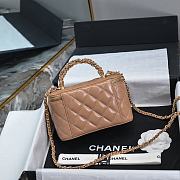 Chanel Clutch With Strap Shiny Lambskin & Gold Metal Beige - 19x9.5x8cm - 3