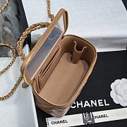 Chanel Clutch With Strap Shiny Lambskin & Gold Metal Beige - 19x9.5x8cm - 2