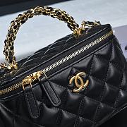 Chanel Clutch With Strap Shiny Lambskin & Gold Metal Black - 19x9.5x8cm - 5