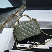 Chanel Clutch With Strap Shiny Lambskin & Gold Metal Green - 19x9.5x8cm - 6