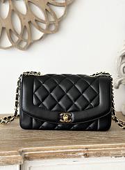 Chanel Diana Small Black Lambskin - 22x14x7cm - 1