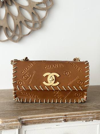 Chanel Vitage CC Logo Brown - 25x6x14cm