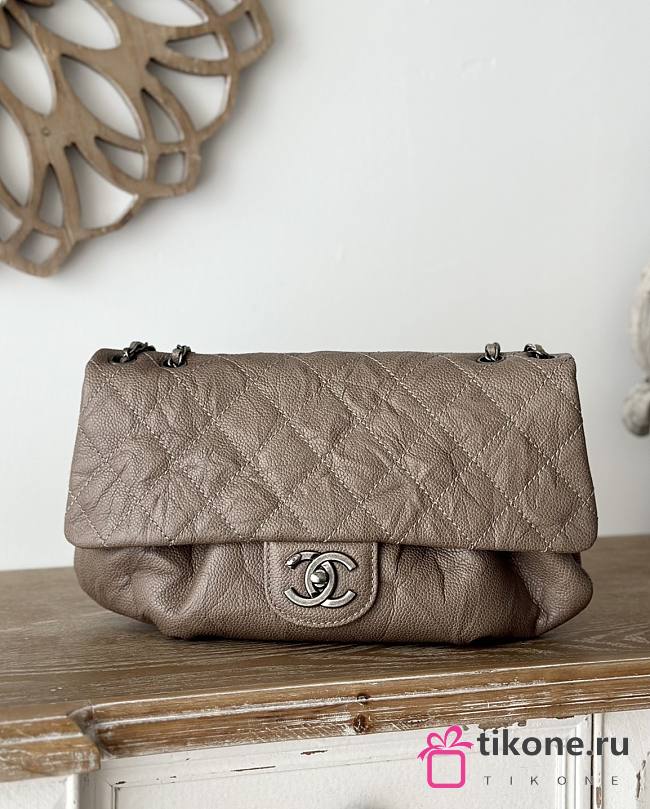 Chanel Elastic Flap Bag Quilted Glazed Caviar - 30×18×4cm - 1