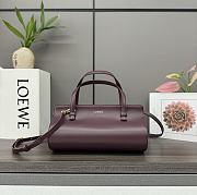 Loewe Small Clasp bag In Silk Calfskin Burgundy - 25x13x15cm - 6