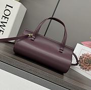 Loewe Small Clasp bag In Silk Calfskin Burgundy - 25x13x15cm - 5