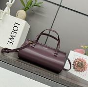 Loewe Small Clasp bag In Silk Calfskin Burgundy - 25x13x15cm - 2